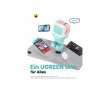 Uno Robot GaN 65W Schnellladegerät - 3 port - Rosa/Blau