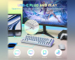 AmpliGame GK1W ANSI Gaming Tastatur - Weiß