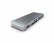 3-in-1 USB-C Pass Through USB Hub - Raumgrau