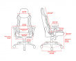 Vernazza Supersoft Stoff Gaming-Stuhl - Anthrazit