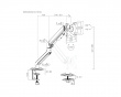 Monitorhalterung mit mechanischer Feder 9 kg 17