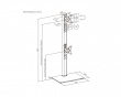 Vertikaler Monitorständer für 2 Monitore 17