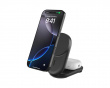 UltraCharge 2-in-1 Qi2 Drahtloses Ladegerät - Schwarz
