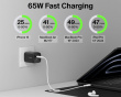 65W Dual GaN USB-C Wandladegerät