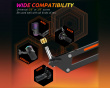 RGB Metall Mikrofonarm - Schwarz