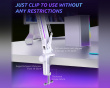 RGB Metall Mikrofon Arm - Weiß