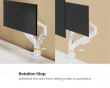 Monitorarm mit Gasfeder und USB‑A- & USB‑C‑Anschlüssen – 2 Monitore – Weiß