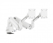 Monitorarm mit Gasfeder und USB‑A- & USB‑C‑Anschlüssen – 2 Monitore – Weiß
