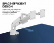 Space-Efficient Monitorarm mit Gasfeder und USB Anschlüssen – 2 Monitore – Weiß