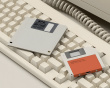 Floppy Disk Stil SSD Gehäuse - Grau