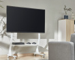 TV Ständer mit rollen 45”-90” - Weiß