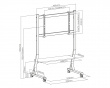 TV Ständer mit rollen 45”-90” - Weiß