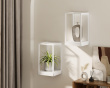 Wandmontierter Blumenständer mit LED-Beleuchtung