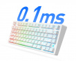 Jet 75 E-Sport Tastatur - White Topographic [Kailh Magnetic God Switch]