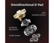 KP40 Drahtloser Hall-Effekt Controller mit Ladestation - Golden Black
