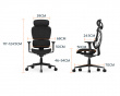 SpineX Pro Ergonomischer Bürostuhl aus Stoff - Schwarz