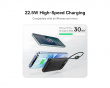 EnerFill FC11 Powerbank mit Digitalanzeigen und Dualkabel 22,5W 10000mAh - Cosmic Black