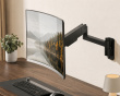 Heavy-Duty Wandhalterung für Monitor - Schwarz