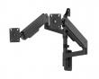 Heavy-Duty Wandhalterung für 2 Monitore - Schwarz