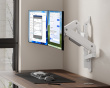 Heavy-Duty Wandhalterung für 2 Monitore - Weiß