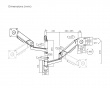 Heavy-Duty Wandhalterung für 2 Monitore - Weiß