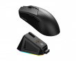 GS01 Kabellose Gaming-Maus mit Dock - Schwarz