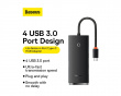 Lite Series 4-Port Type-C HUB-Adapter - Schwarz