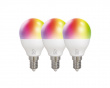 RGB-Lampen, E14, G45, 5W, Miniglobe, 3er-Pack