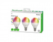 RGB-Lampen, E14, G45, 5W, Miniglobe, 3er-Pack