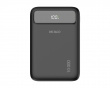 10.000 mAh Powerbank, duale USB-C-Kabel - Schwarz