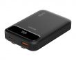 10.000 mAh Powerbank, duale USB-C-Kabel - Schwarz
