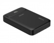 10.000 mAh Powerbank, duale USB-C-Kabel - Schwarz