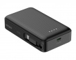 10 000 mAh Powerbank, ausziehbares Kabel 90 cm - Schwarz