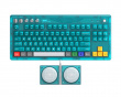 Retro Mechanical Keyboard - Kabellose Tastatur ANSI - Clear Blue