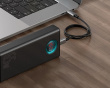 Amblight 30000mAh Powerbank, 4xUSB, USB-C, 65W - Schwarz