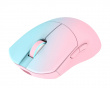 Huan Stainless Magnesium Alloy Kabellose Gaming-Maus - Blau/Rosa