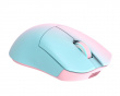 Huan Stainless Magnesium Alloy Kabellose Gaming-Maus - Blau/Rosa