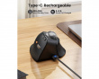 EM05 NL Vertikale Kabellose Trackball-Maus - Schwarz/Grau