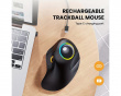 EM03 Wireless RGB Trackball-Maus - Schwarz