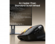 EM25 Fast-Scroll Ergonomische Maus - Schwarz