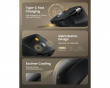 EM25 Fast-Scroll Ergonomische Maus - Schwarz