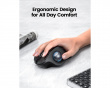 EM01 NL Kabellose ergonomische Trackball-Maus - Schwarz