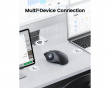 EM01 NL Kabellose ergonomische Trackball-Maus - Schwarz