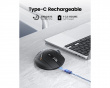 EM01 NL Kabellose ergonomische Trackball-Maus - Schwarz