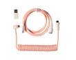 Coiled Aviator Kabel Angled 8K - Hellrosa