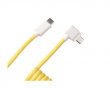 Coiled Aviator Kabel Angled 8K - Gelb