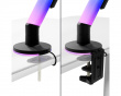 Alzare RGB - Monitorarm mit Gasdruckfeder Schwarz