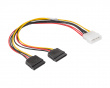 Molex (Stecker) 4 PIN zu 2X SATA (Buchse) 15 PIN Kabel 30cm