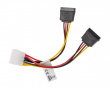 Molex (Stecker) zu 2X SATA (Buchse) Kabel 15cm