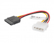 Molex (Stecker) zu SATA (Buchse) Kabel 15cm